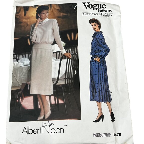 Vogue Patterns 1479 Albert Nipon American Designer Dress Sewing Pattern Size 12 - Picture 1 of 2